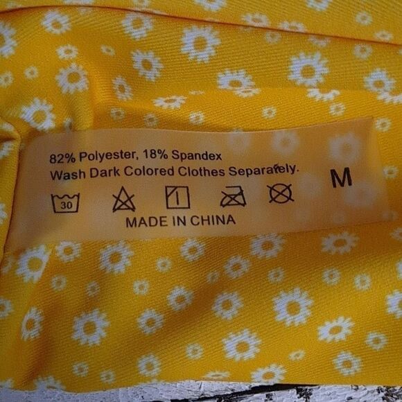 Unknown High Rise Bikini Bottom Yellow Medium - Picture 4 of 6